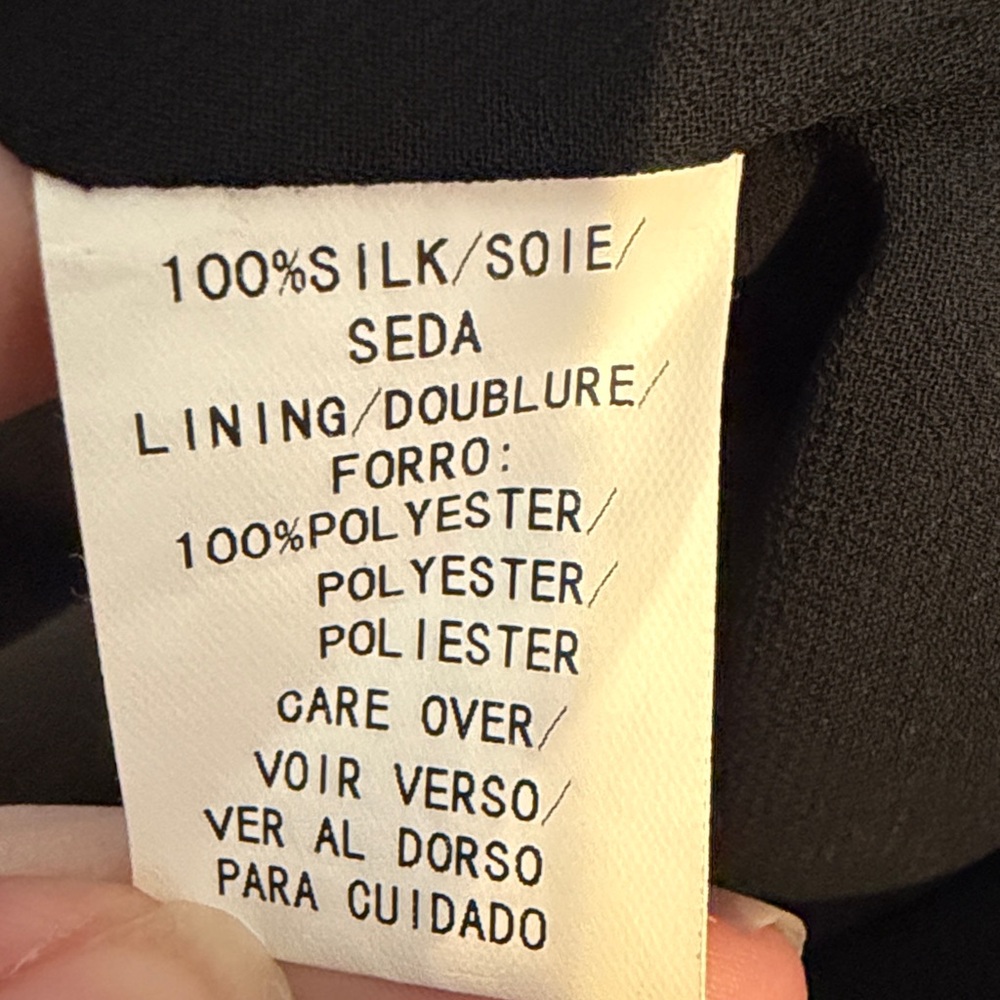 Due per Due 100% Silk Black Maxi Skirt- Size 14 - Picture 6 of 8